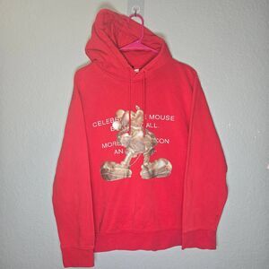 H&M x DISNEY Mickey Mouse Red & Gold Men's Hoodie sz M Sweatshirt